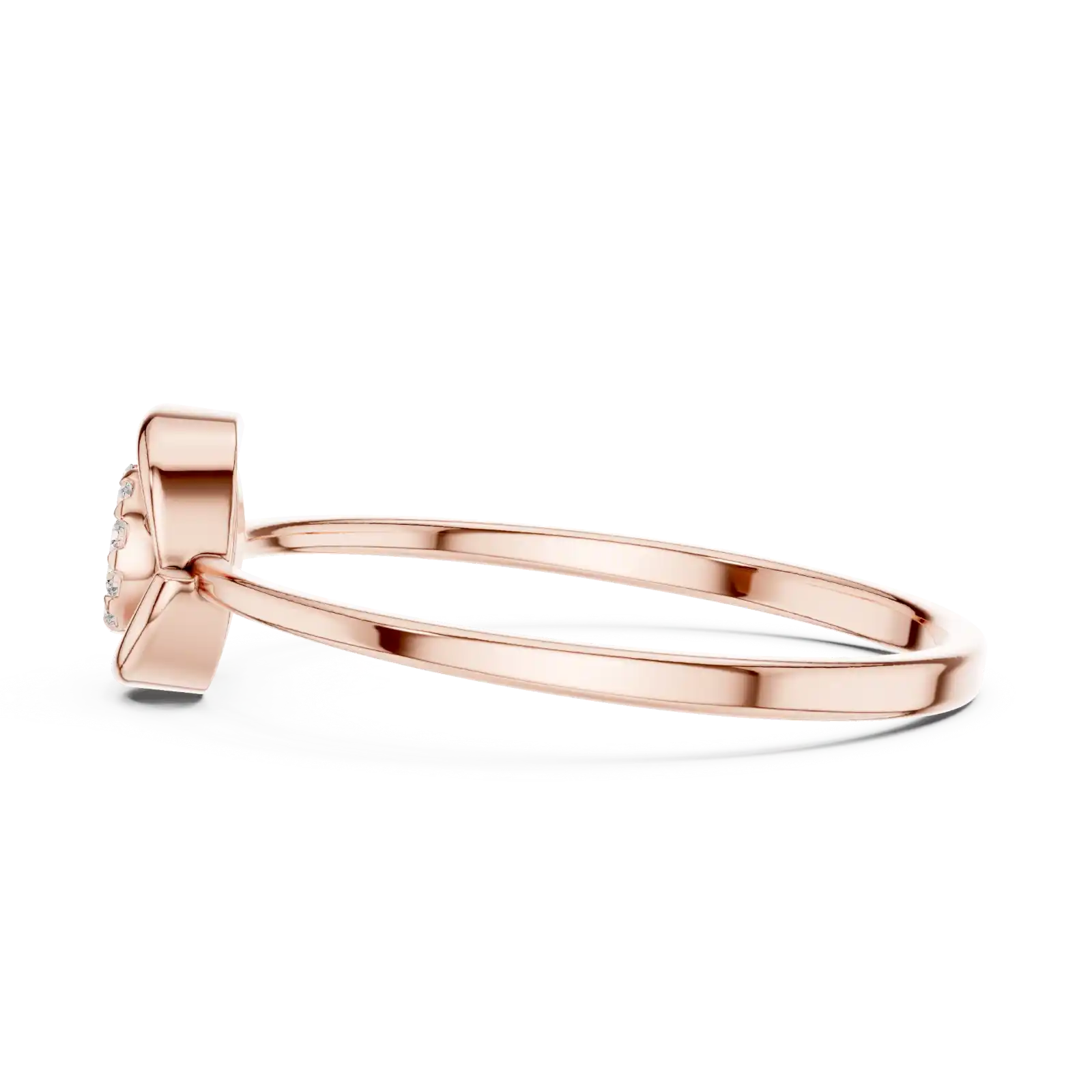 Circa 0.085ct Round Cut Lab Grown Diamond Halo Cluster Ring in 10K Rose Gold hover